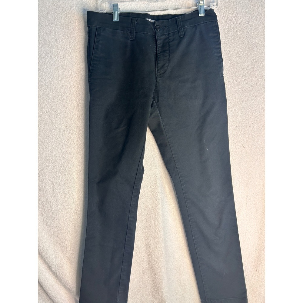 Carhartt WIP Sid Pant Mens 30x32 Black Slim Tapered Chino Workwear Trousers